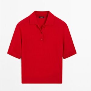 Massimo Dutti NWT Short Sleeve Polo Sweater